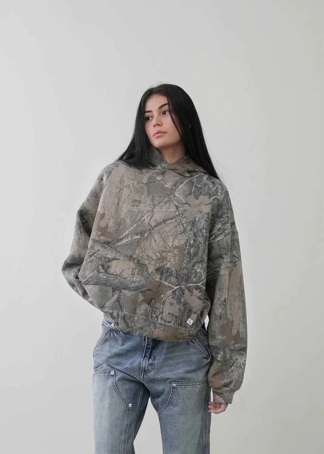 Urban Camo Retro Oversized Hoodie